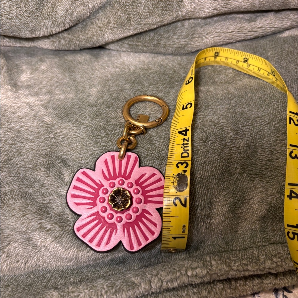 Coach Pink Rose Keychain Accessory - Picture 2 of 4